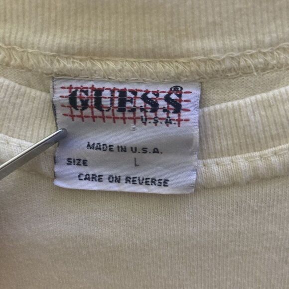 Vintage Guess Jeans USA embroidered Rose Tee - Picture 3 of 7